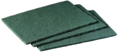 Scouring Pad, Green, General Purpose, Commercial, 6 x 9-In.