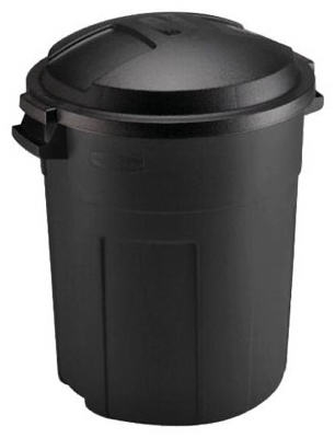 Roughneck 20-Gallon Black Plastic Trash Can
