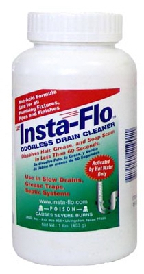 Odorless Drain Cleaner, Non-Acid, 1-Lb.