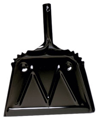 Heavy Duty Dust Pan, Black, Metal, 12-In.