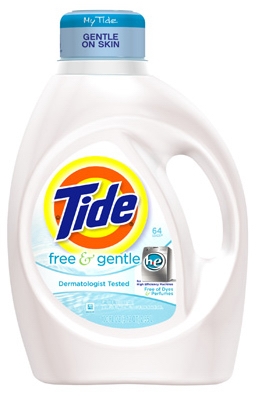 HE Liquid Laundry Detergent, Free & Gentle, 100-oz.