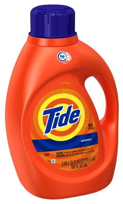 Laundry Detergent, Liquid, HE, Regular Scent, 100-oz.