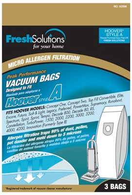 Hoover-Style A Vacuum Bags, 3-Pk.