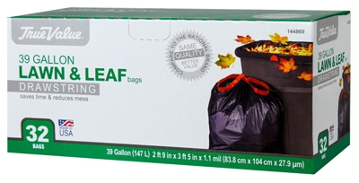 Lawn & Leaf Trash Bags, Black, 32-Ct., 39-Gal.