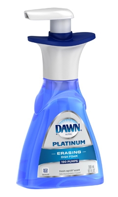Platinum Dishwashing Foam, Fresh Rapids Scent, 10.1-oz. Pump