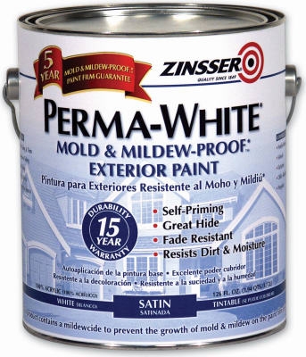 1-Qt. Perma White Satin Exterior Paint