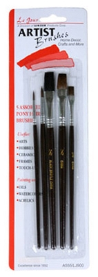 5-Pc. Camel Hair & Bristle Artist Brush Set