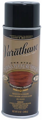 Varathane 12-oz. Traditional Cherry Wood Stain & Polyurethane Spray
