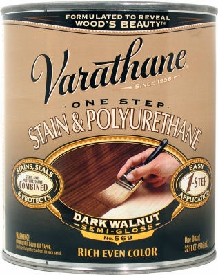 Varathane Qt. Dark Walnut Wood Stain & Polyurethane