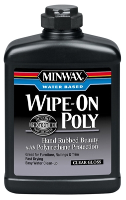 1-Pt. Gloss Water-Based Wipe-On Poly Wood Stain