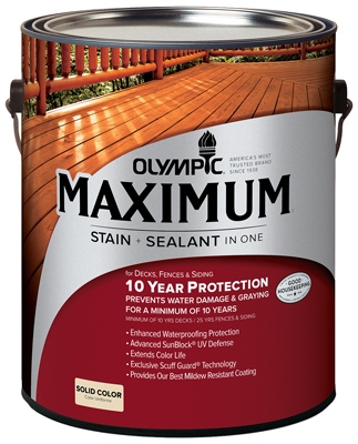 Maximum Deck, Fence & Siding Stain & Sealant, Exterior, Acrylic, Navajo Red, 1-Gal.