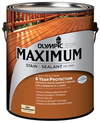 Maximum Deck, Fence & Siding Stain & Sealant, Exterior, Semi-Transparent Oil, Redwood, 1-Gal.