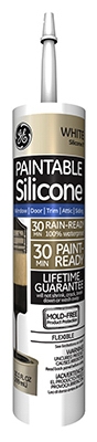 Silicone II Paintable Caulk, White, 10.1-oz.