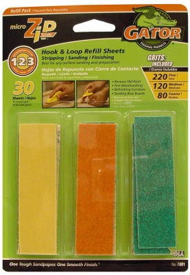 30-Pack Micro Zip Sander Refill Hook & Loop Sheets