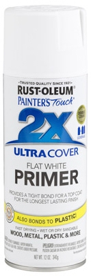 Painter's Touch 2X Spray Primer, White, 12-oz.