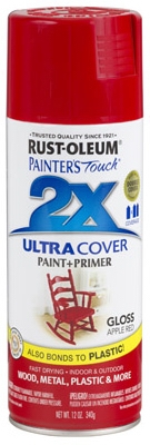 Painter's Touch 2X Spray Paint, Gloss Apple Red, 12-oz.