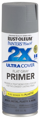 Painter's Touch 2X Spray Primer, Flat Gray, 12-oz.