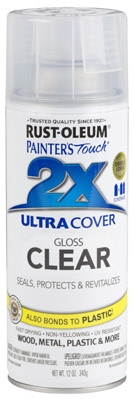 Painter's Touch 2X Spray Paint, Gloss Clear, 12-oz.