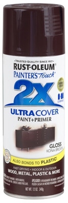 Painter's Touch 2X Spray Paint, Gloss Kona Brown, 12-oz.