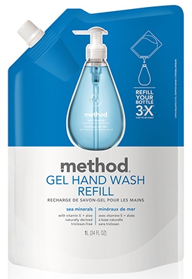 Gel Hand Soap Refill, Sea Minerals, 34-oz.