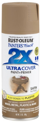 Painter's Touch 2X Spray Paint, Satin Nutmeg, 12-oz.
