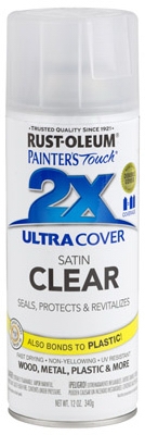 Painter's Touch 2X Spray Paint, Satin Clear, 12-oz.