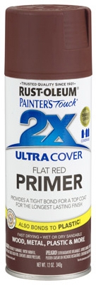 Painter's Touch 2X Spray Primer, Flat Red, 12-oz.