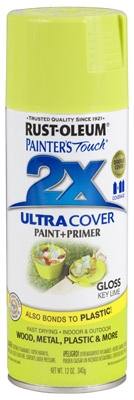 Painter's Touch 2X Spray Paint, Gloss Key Lime, 12-oz.