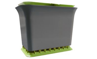 Fresh Air Kitchen Compost Collector, Green Slate, 1.5-Gals.