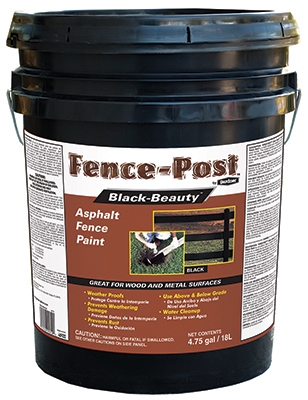 Fence-Post Black-Beauty Asphalt Fence Paint by Gardner