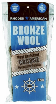 Bronze Wool Pad, Coarse, 3-Pk.