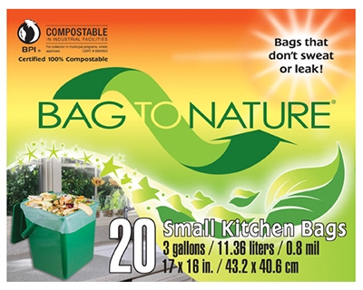 Compost Kitchen Bag, 3-Gal., 20-Ct.