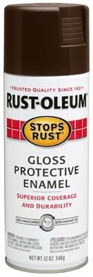 Stops Rust Spray Enamel, French Roast Gloss, 12-oz.