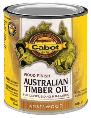 Australian Timber Oil Wood Stain Finish, Amberwood, Qt.