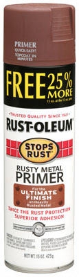 Stops Rust Rusty Metal Primer Spray, Flat, 16-oz. Bonus