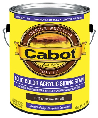 Solid Color Acrylic Siding Stain Cordovan Brown - Gallon