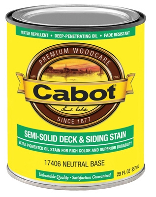 Semi-Solid Deck & Siding Stain, Neutral Base, 1-Qt.