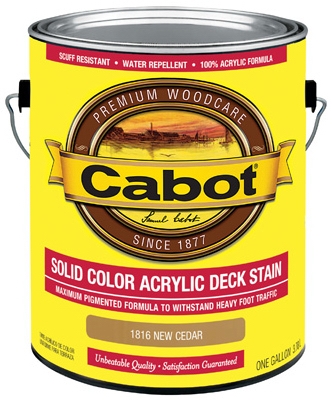 Solid Color Acrylic Deck Stain New Cedar - Gallon