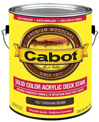 Solid Color Acrylic Deck Stain Cordovan Brown - Gallon