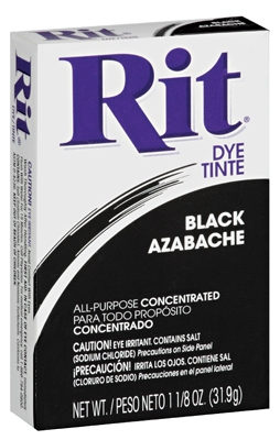 Clothing Dye, Black, Powder, 1-1/8-oz.