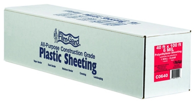 Polyethylene Film, Clear, 40 x 100-Ft., 6-Millimeter