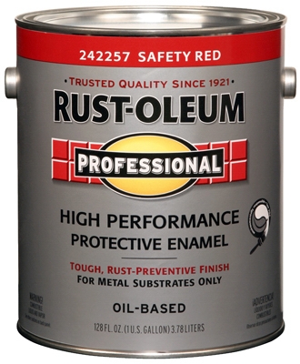Professional Enamel Paint, Safety Red, 1-Gal.