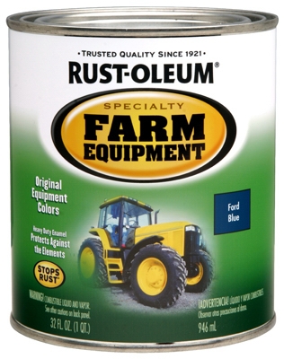Farm Equipment Enamel Paint, Ford Blue, 1-Qt.