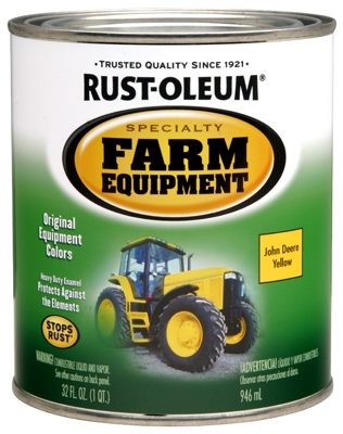 Farm Equipment Enamel Paint, John Deere Yellow, 1-Qt.