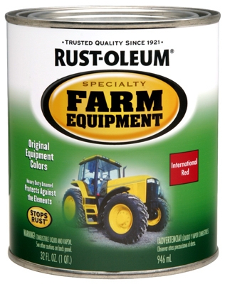 Farm Equipment Enamel Paint, International Red, 1-Qt.