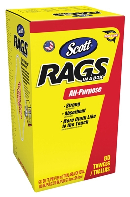 85-Pack Rag in a Box, White