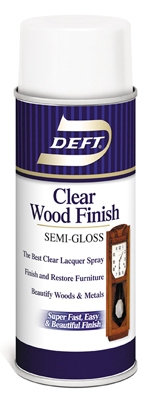 Aerosol Semi-Gloss Wood Finish, Clear, 13-oz.