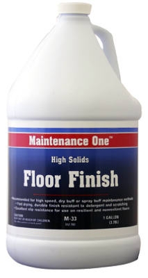 High-Solids Floor Finish, Gal., Must Order in Quantities of 4