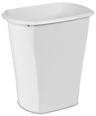 5.5 GALLON RECTANGULAR WASTEBASKET - WHITE