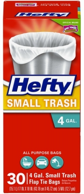 Small Trash Bags, 4-Gal., 30-Ct.